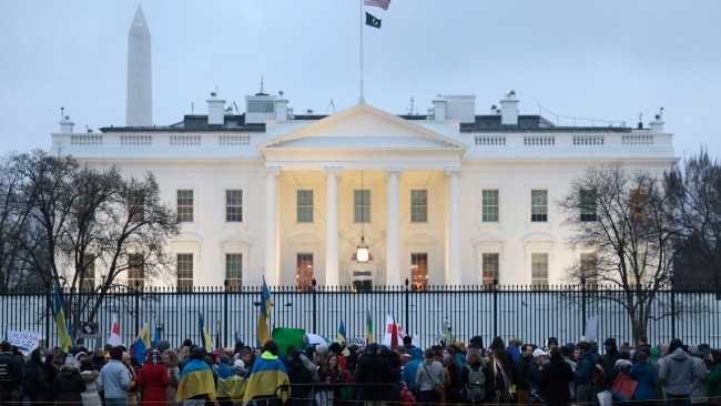 There are dozens of protest around the world. Pictured are demonstrators outside the White House in Washington DC. Picture: Anna Moneymaker/Getty Images