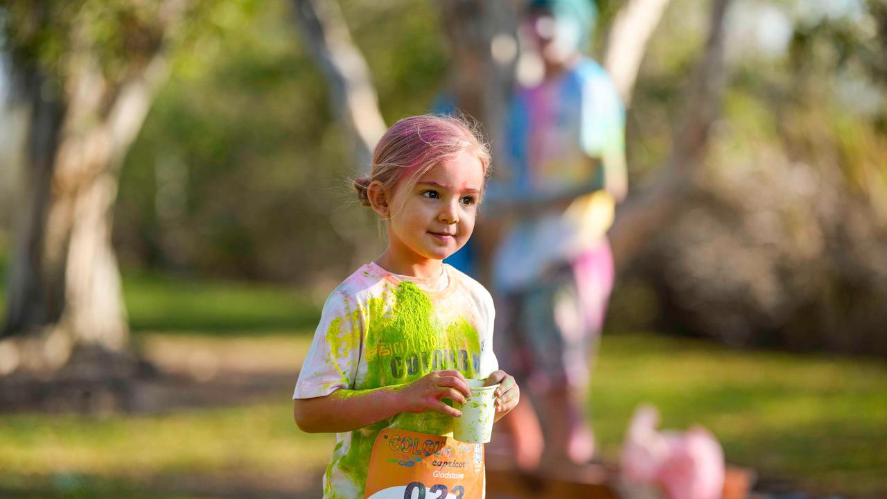 Photos from Cherryandjun Photography of the 2023 Gladstone Colour Me Capricorn fun run for the RACQ CapRescue.