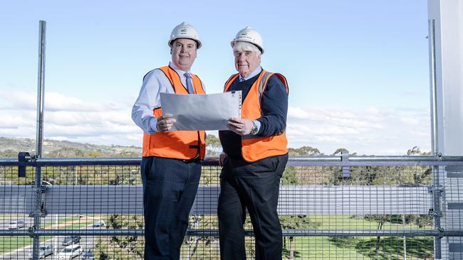 Playford Council mayor Glenn Docherty and former chief executive Mal Hemmerling. Picture: Morgan Sette/AAP 