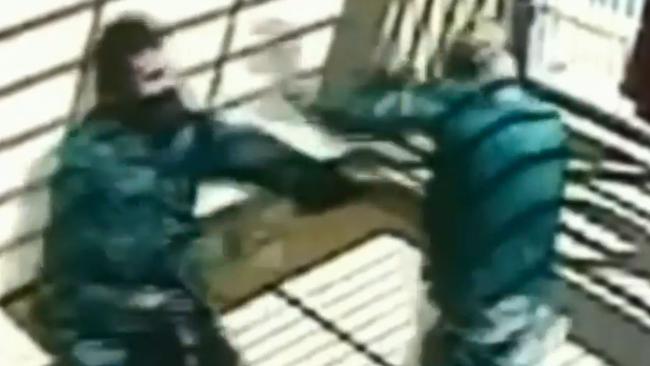 A prison brawl between Bassam Hamzy and Talal Alameddine inside Goulburn Supermax in 2018.