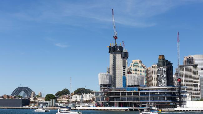 Crown’s development in Sydney’s Barangaroo is halfway to completion. 