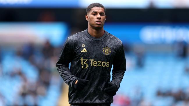 Marcus Rashford of Manchester United has talked movingly about his struggles growing up. Picture: Catherine Ivill/Getty Images