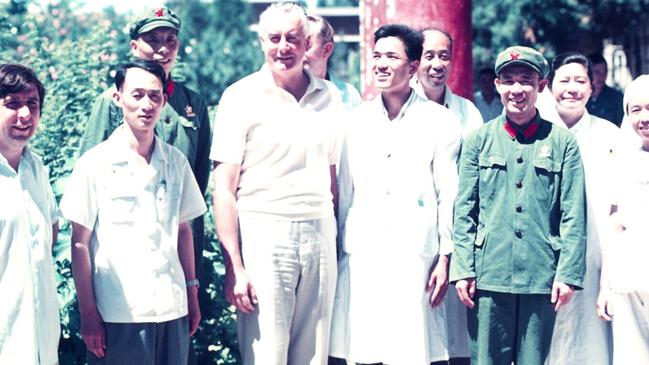 Labor Leader Gough Whitlam (centre) during his first visit to China in July 1971. Picture: Whitlam Institue