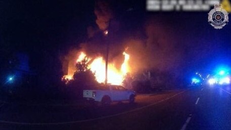 Police have released CCTV footage of the night a fire engulfed a home on Mooney Street in Gulliver. Picture: QPS