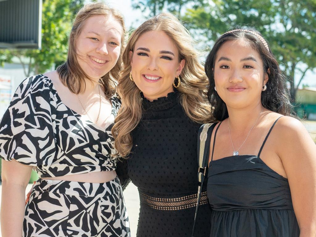 Alexandria Luckel, Jade Stampa and Danika Chambers at NQ Classic Derby Day Mackay Turf Club Saturday 30 September 2023 Picture: Michaela Harlow