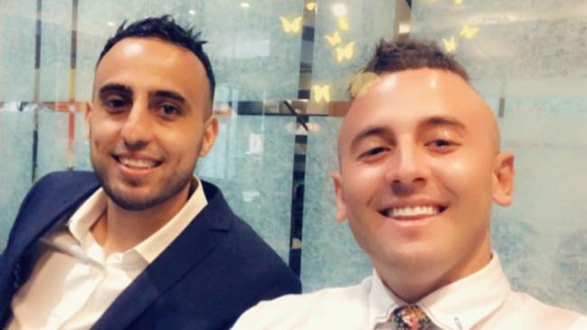 Onur Ada and Chris Duspara taking a selfie at the Southport Courthouse. Picture: Instagram