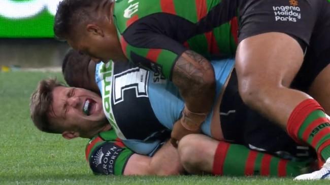 Arrow was in plenty of pain. Photo: Fox Sports