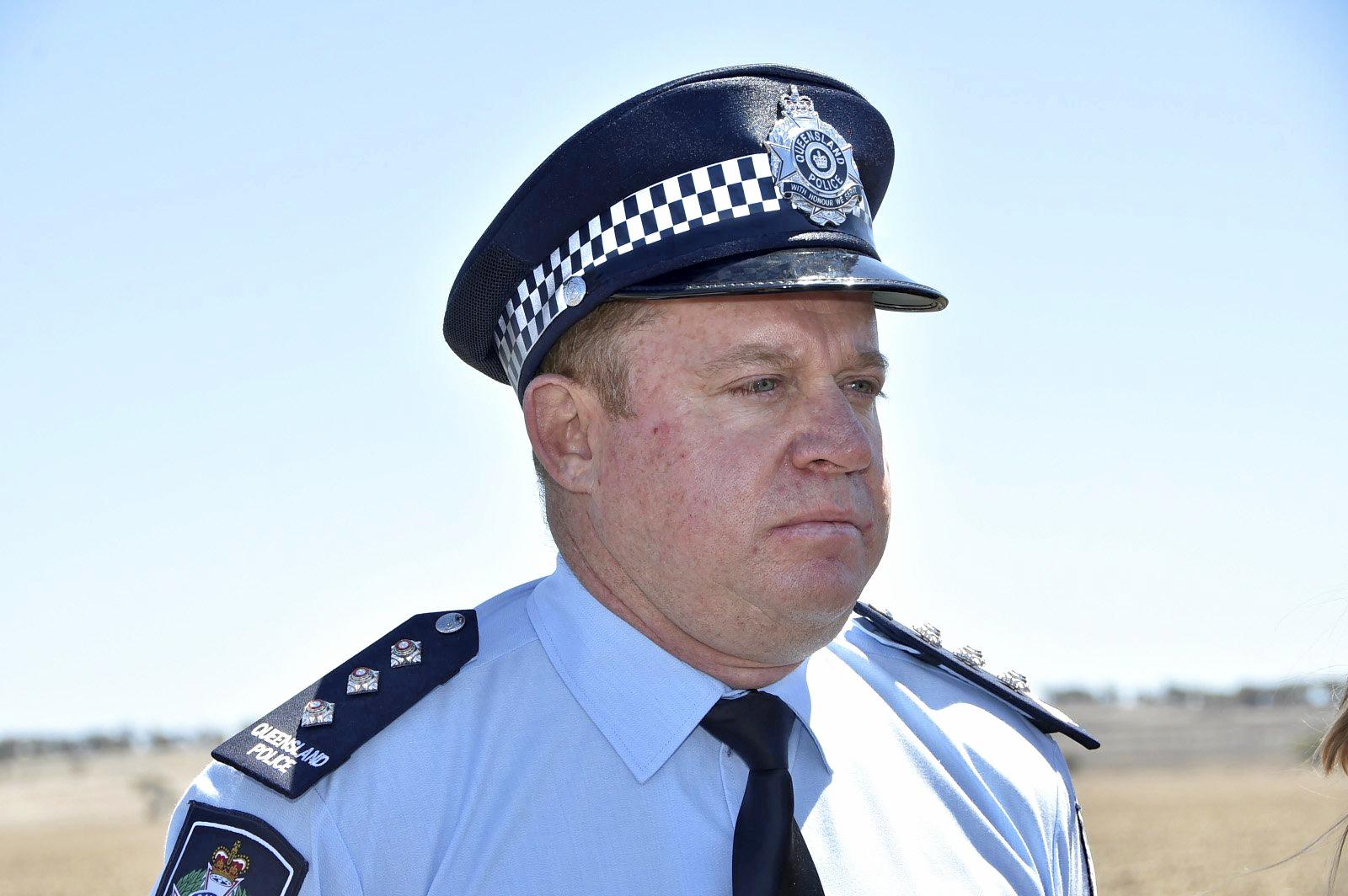 Acting Inspector Matt Howard. Fatal crash, involving a truck and two cars on Warrego Highway at the intersection Brimblecombe Road. September 2018. Picture: Bev Lacey