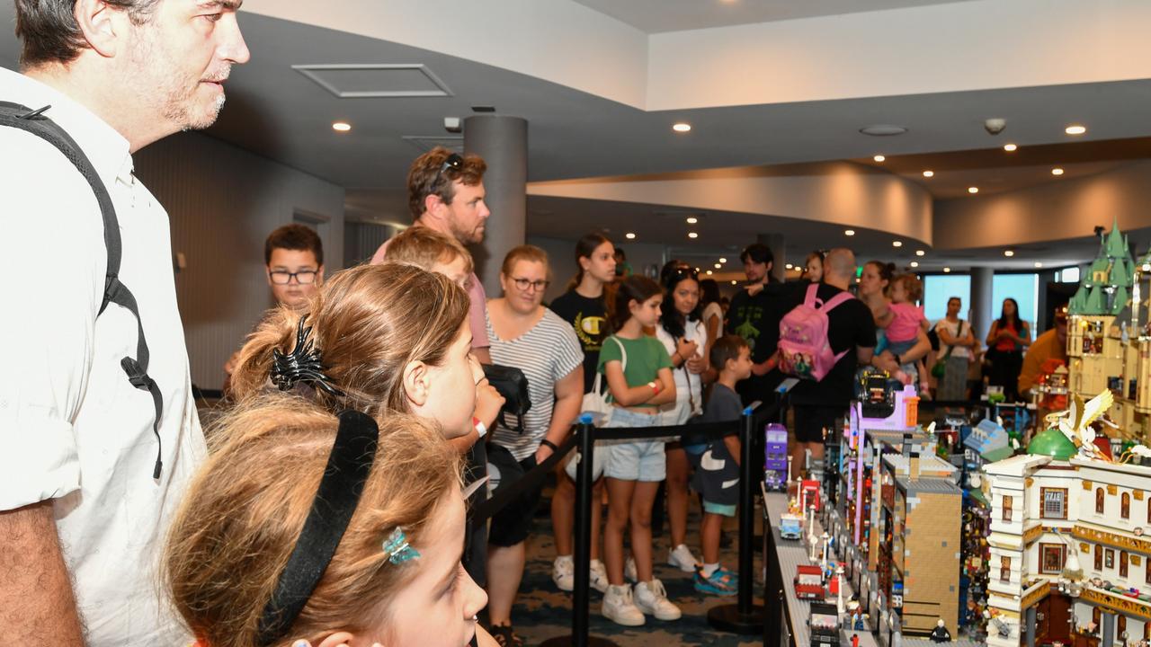 Scenes from Donna Went's Harry Potter-themed Lego diorama at the Ballina RSL Club on Sunday, April 16.