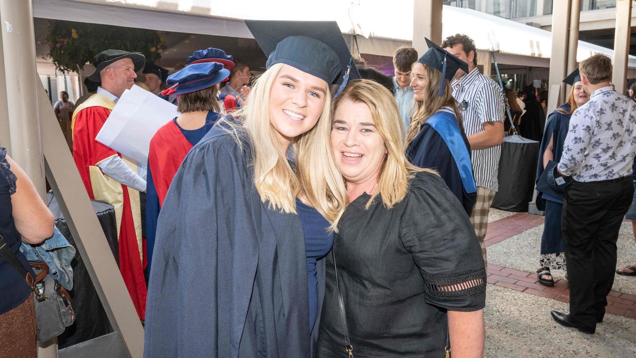 Sarah Holland and Deidre Holland at Deakin University’s environmental science graduation. Picture: Brad Fleet