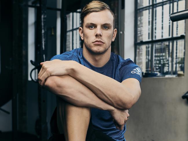 SYDNEY, AUSTRALIA - APRIL 19: Kyle Chalmers during the Australian Olympic Games Official Uniform Launch at the Park Hyatt Hotel on April 19, 2016, in Sydney, Australia. (Photo by Brett Hemmings/Getty Images for Adidas)