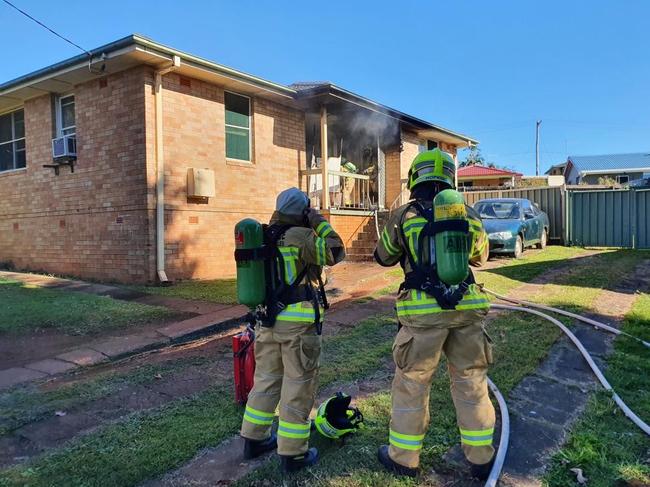 Fire and Rescue teams from Goonellabah and Lismore attended to a house fire on Friday morning in Goonellabah.