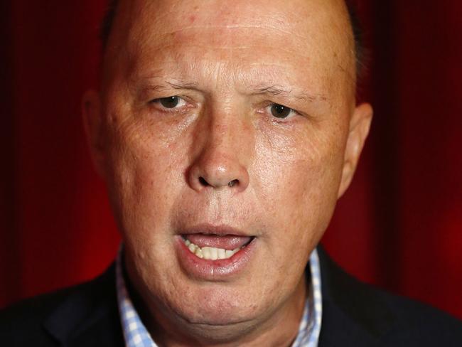 Home Affairs Minister Peter Dutton has doubled down on remarks that Brittany Higgins rape allegations were a “she said, he said”. Picture: Josh Woning