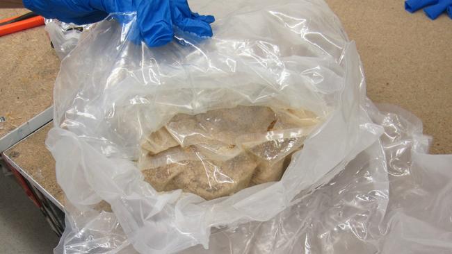 The 5.28kg of MDMA found in a package in the post. Picture: SAPOL