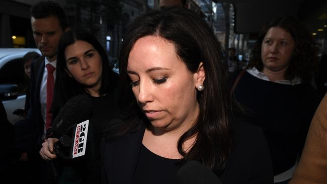 Kaila Murnain leaves the NSW Independent Commission Against Corruption just hours before she was suspended. Picture: AAP