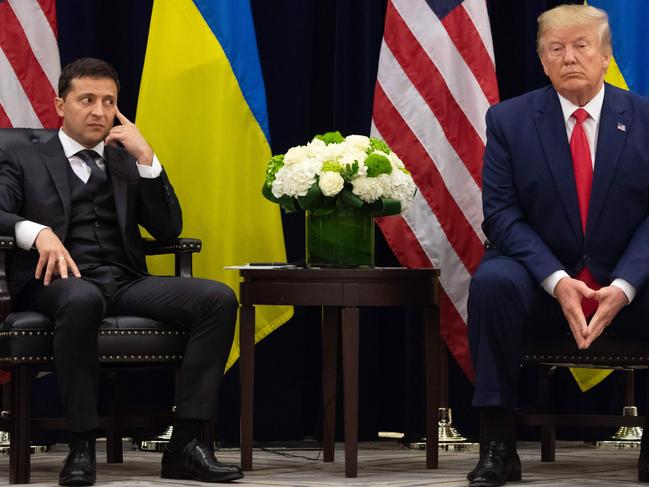 US President Donald Trump and Ukrainian President Volodymyr Zelensky. Picture: AFP