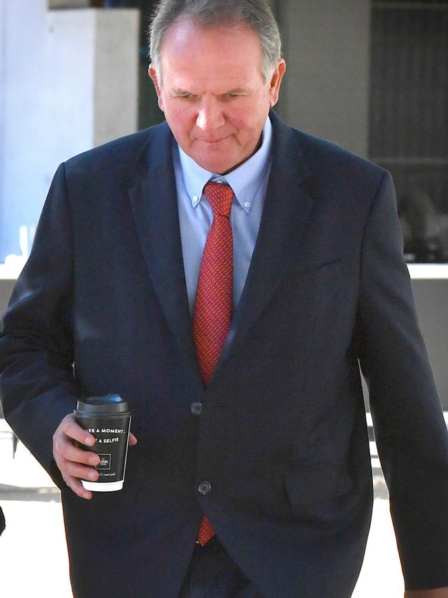 Joe Wagner arrives at the Supreme Court in Brisbane today. Picture: AAP.