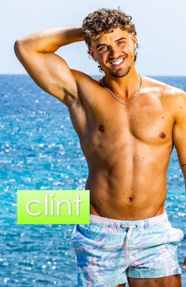 Love Island season five stars Clint Posselt. Picture - Instagram/Channel 9 Love Island.