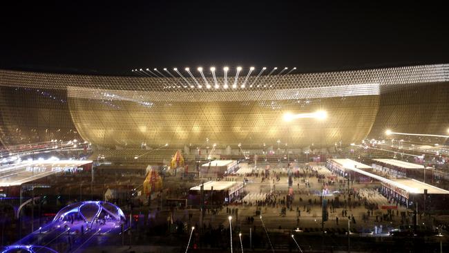 A general view outside the stadium prior to the FIFA World Cup Qatar 2022 Final match between Argentina and France at Lusail Stadium.