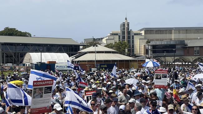 The rally came before a pro-Palestine event was planned for later in the afternoon. Picture: NCA NewsWire / Dylan Robinson