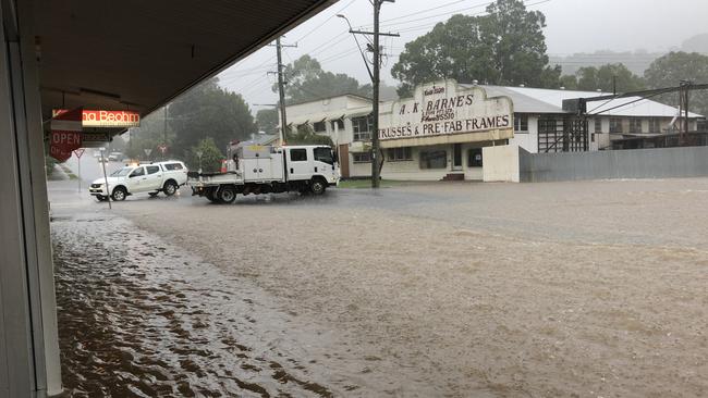 East Lismore has already had flash flooding.