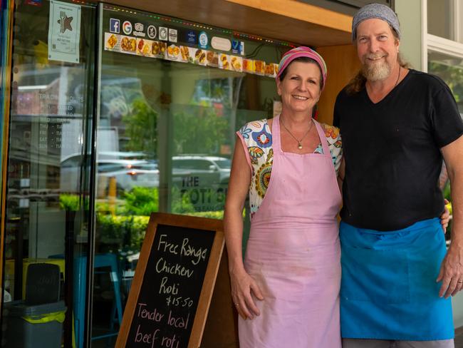 Roti Shack business owners Christina and David Darwen. Picture Emily Barker.