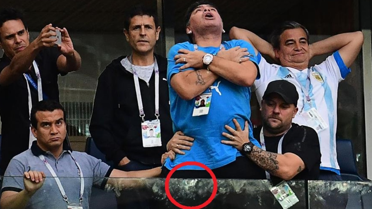 Diego Maradona at the 2018 World Cup.