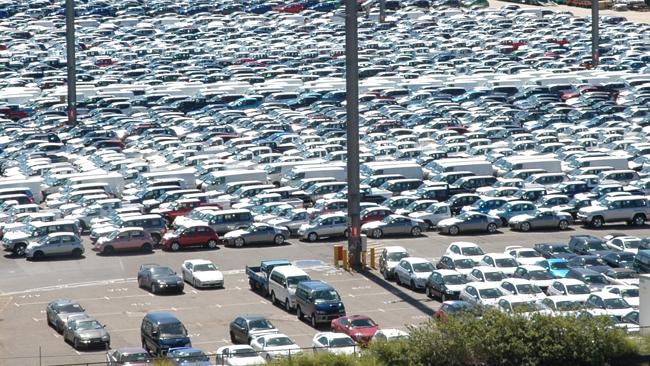 Backlog ... industry analysts say car dealerships are jammed with cars that have not yet been sold to consumers. Picture: Norman Nicholls 