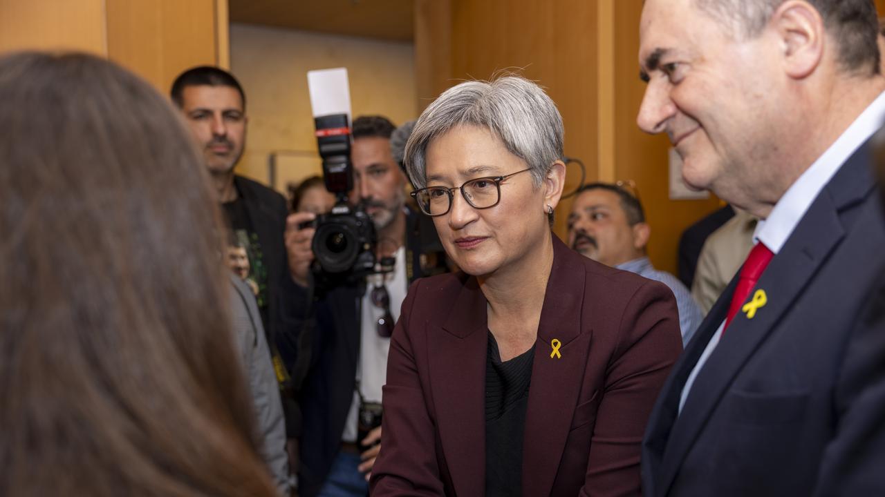 Penny Wong before met with the family members of hostages taken by Hamas. Picture: Supplied.