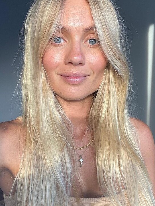 The blonde model says pregnancy has helped her skin. Picture: Instagram