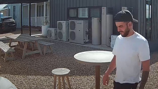 Adrian Portelli is seen on CCTV at the property. Picture: supplied