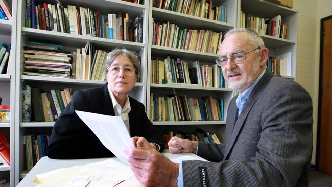 Report authors Dr Bob Birrell and Dr Katharine Betts from the Australian Population and Research Institute. Picture: David Geraghty