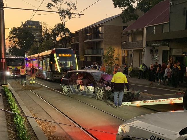 Emergency services on the scene of the collision. Photo taken by Heath  Parkes-Upton via Twitter.