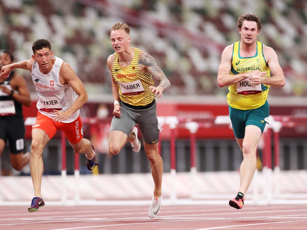 Nicholas Hough placed third in his heat to qualify for the semi-final. Picture: David Ramos/Getty Images