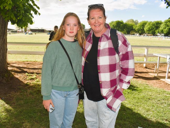 Attendees enjoying the 159th Sale Agricultural Show at the Sale Showgrounds on Friday, November 01, 2024: Elise and Sarah Pratt. Picture: Jack Colantuono