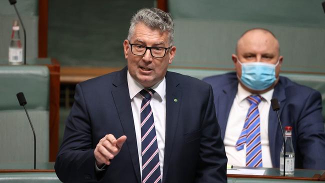 Water Minister Keith Pitt attacked Labor’s water plan. Picture: NCA NewsWire / Gary Ramage