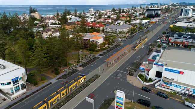 Mermaid Beach light rail stop. Renders from Queensland Government