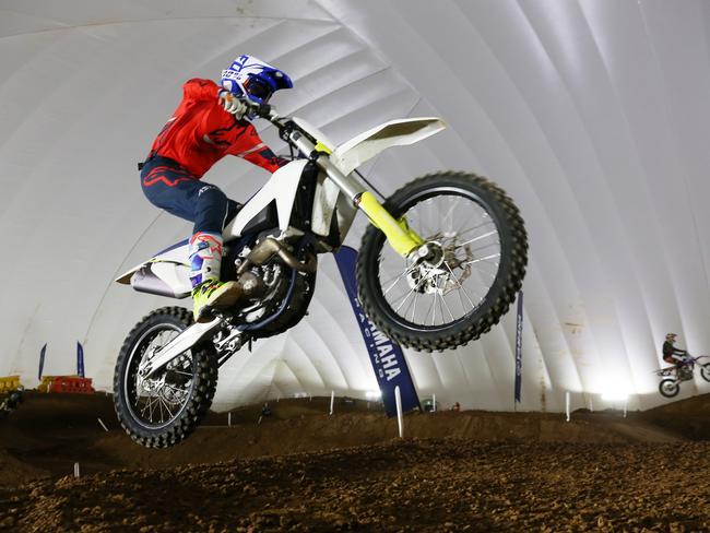 The Sydney Indoor MX Dome had only recently reopened after the coronavirus pandemic halted all sport. Picture: John Fotiadis