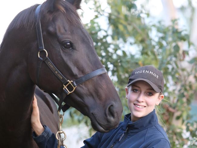 Louisa Day with Azkadellia. Picture: Jono Searle.