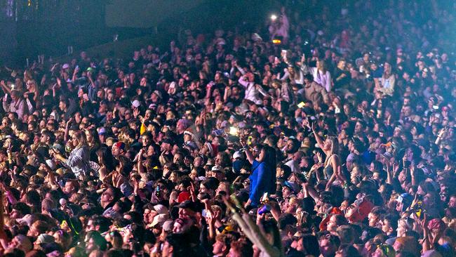 Flume plays to crowds at Splendour in the Grass in 2023. Picture: NCA Danielle Smith / Newswire