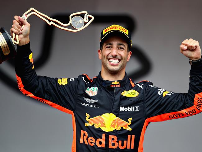 Race winner Daniel Ricciardo,