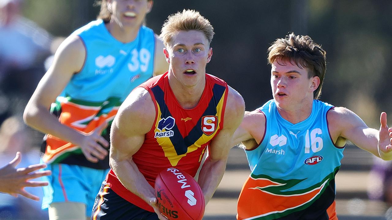 Sid Draper of South Australia. Picture: Sarah Reed/AFL Photos via Getty Images