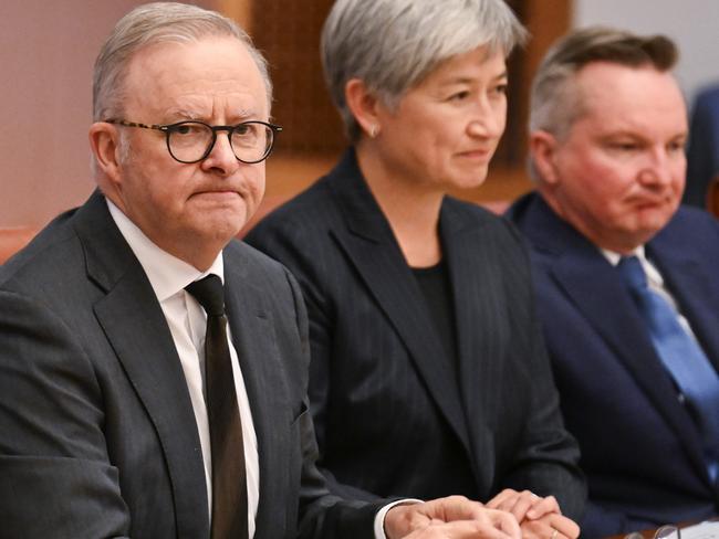 CANBERRA, AUSTRALIA  - NewsWire Photos - May 26, 2025: Australian Prime Minister Anthony Albanese and Ministers during the first Cabinet meeting of the new government at Parliament House in Canberra. Picture: NewsWire / Martin Ollman