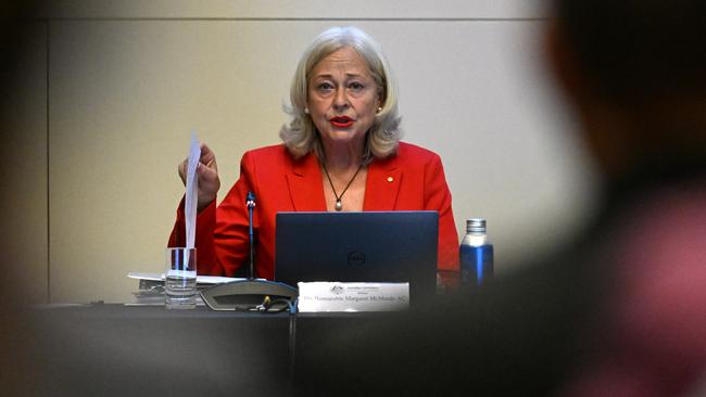 Former Justice Margaret McMurdo AC speaks at the start of the inquiry into the 2023 deaths of four ADF members. Picture: Dan Peled