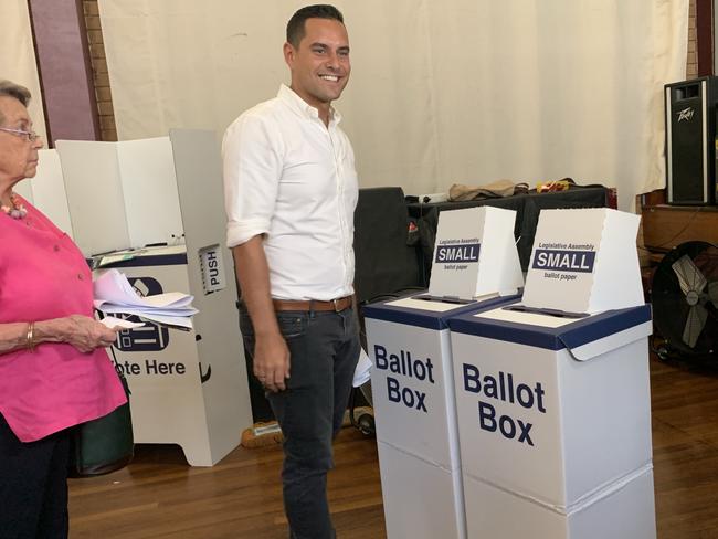 Independent for Sydney Alex Greenwich makes his vote at St John's Church Darlinghurst. Picture: Laura Sullivan