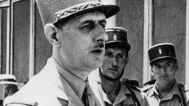 Charles de Gaulle and Germain, right, in Tunis in 1943. Picture: AFP