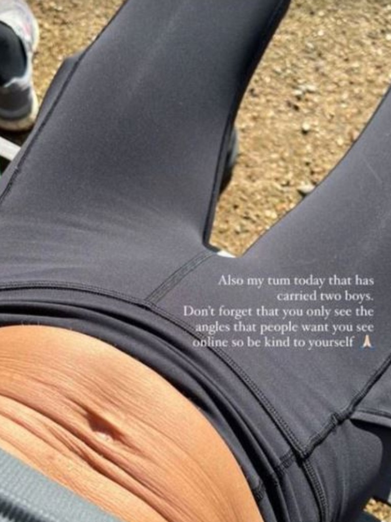 It comes after Nadia showed ‘reality’ of her body. Picture: Instagram/Nadia Bartel