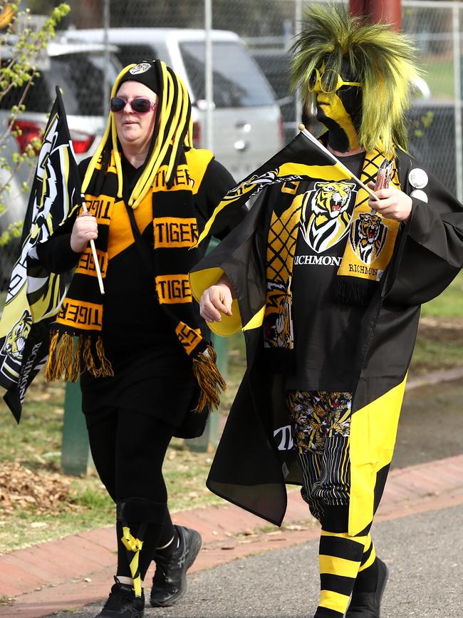 Tigers fans arrive at the final training session. Picture: Getty Images