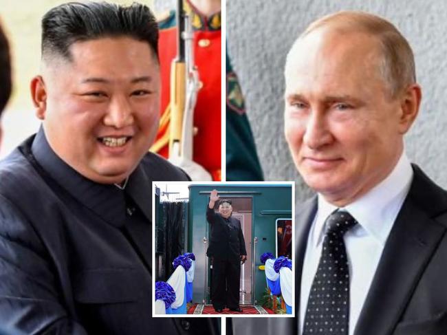 Kim Jong-un boards armoured train bound for Russia as Kremlin confirms talks with Vladimir Putin