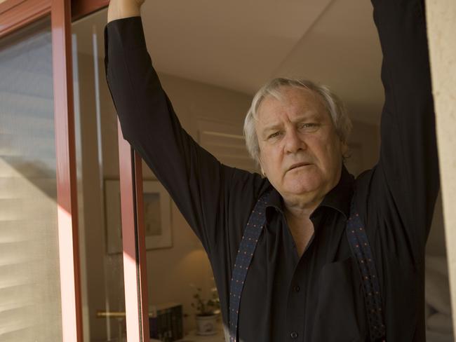 Author Frank Moorhouse at his home in Canberra.